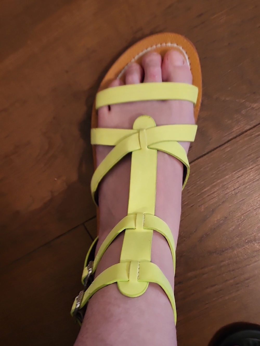 Sam Eldelman Women's Neon Yellow Strappy Gladiator Sandals